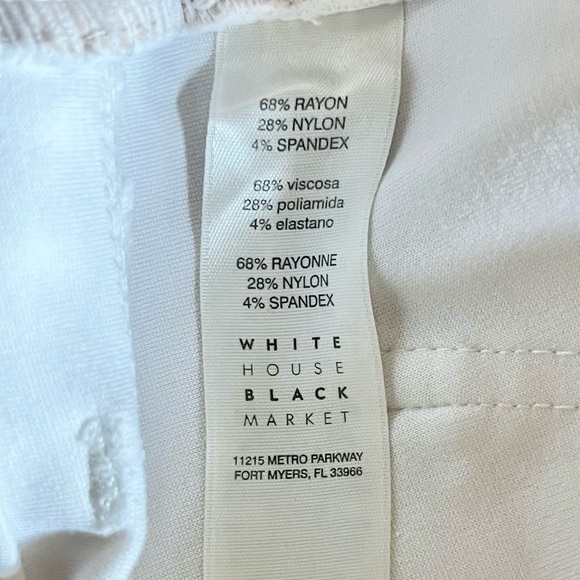 White House Black Market White Skinny Jeans with Zipper Pockets - Picture 9 of 9